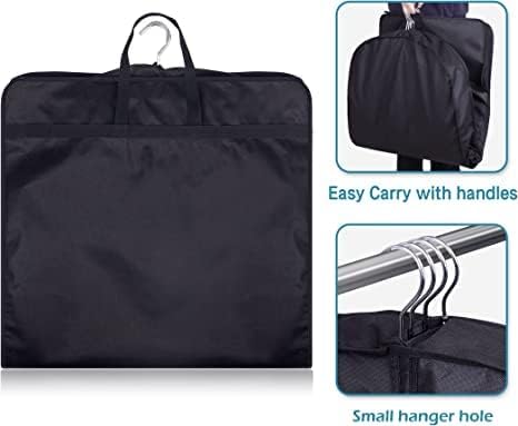 KIMBORA 54" Gusseted Hanging Garment Bags Black(3 Packs)