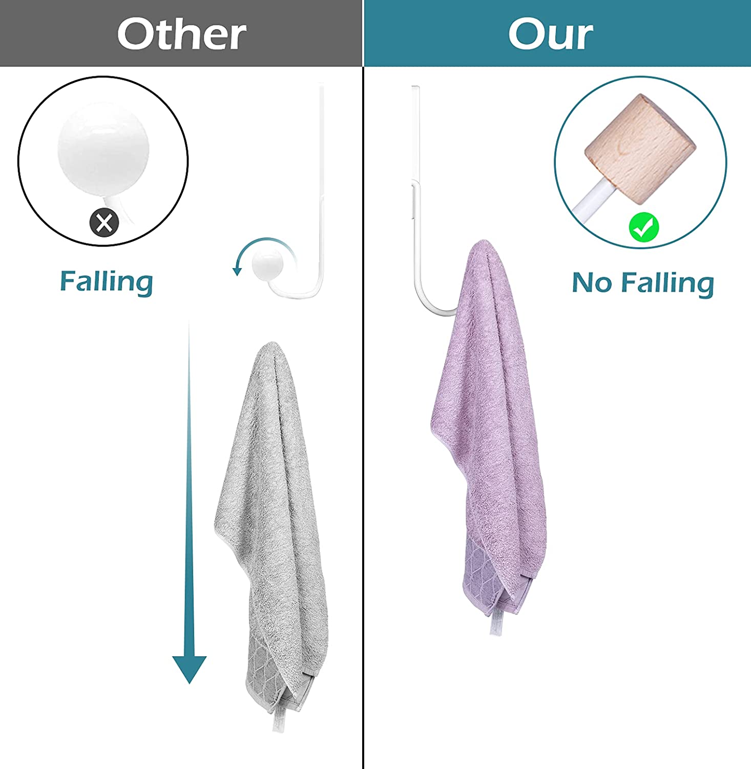 4 Packs Metal Over The Door Hooks