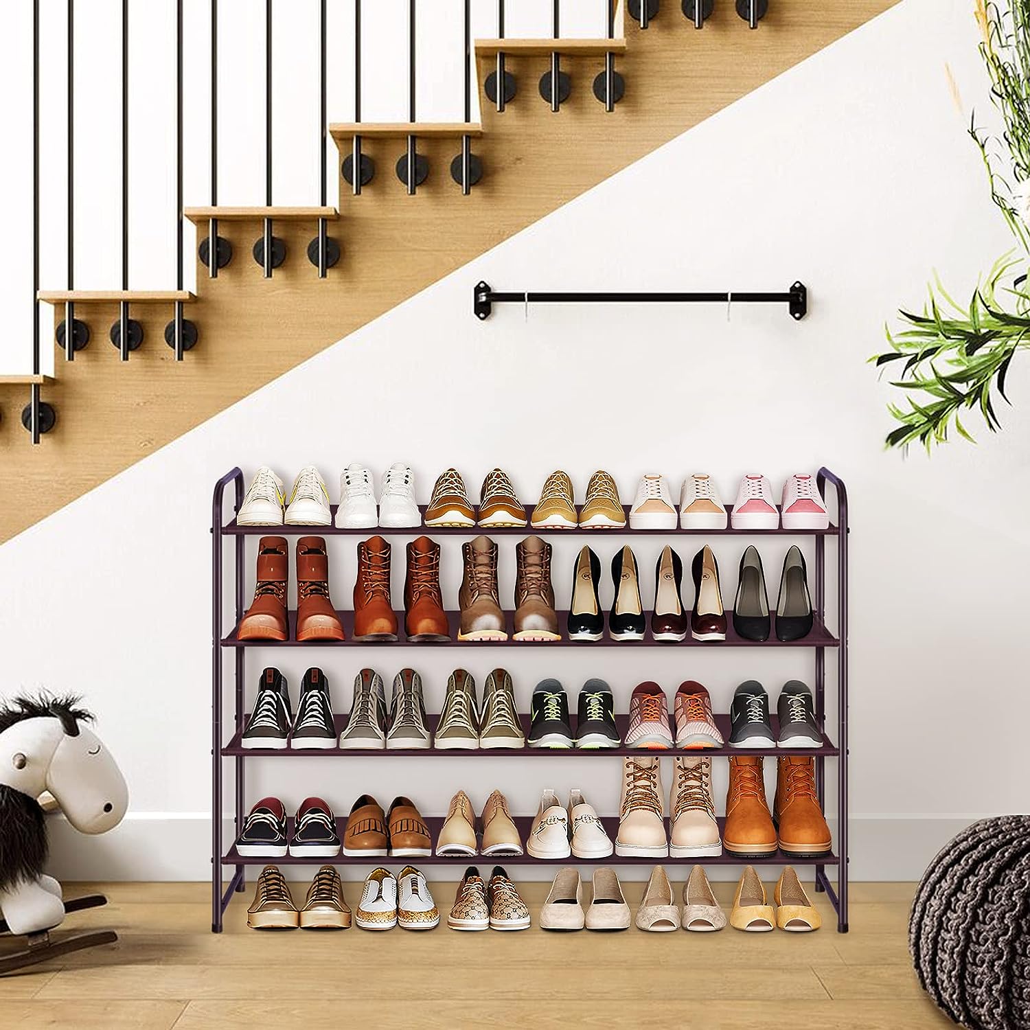KIMBORA 4 Tier Long Shoe Rack Bronze