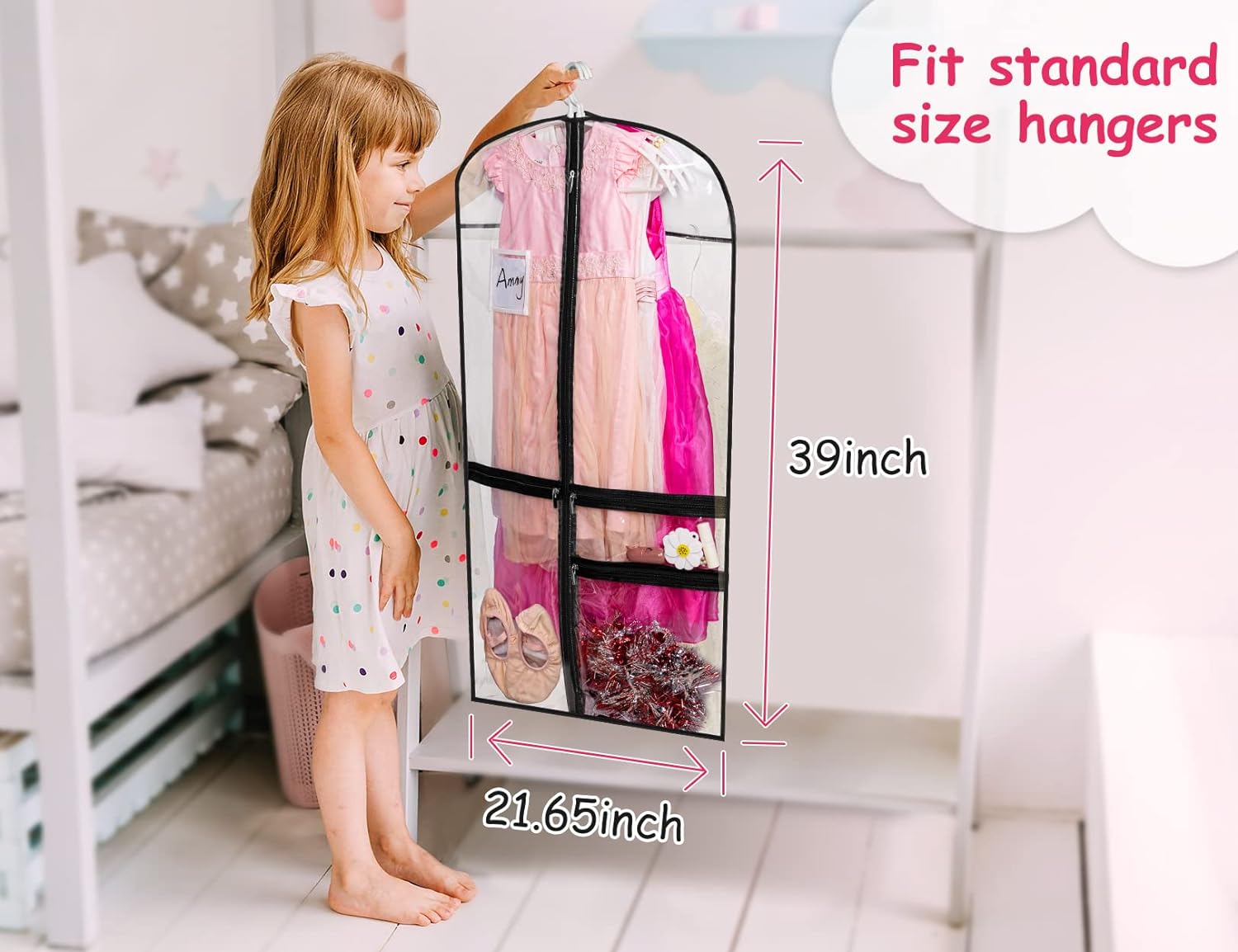 KIMBORA Clear Dance Costume Garment Bag(3 Packs)