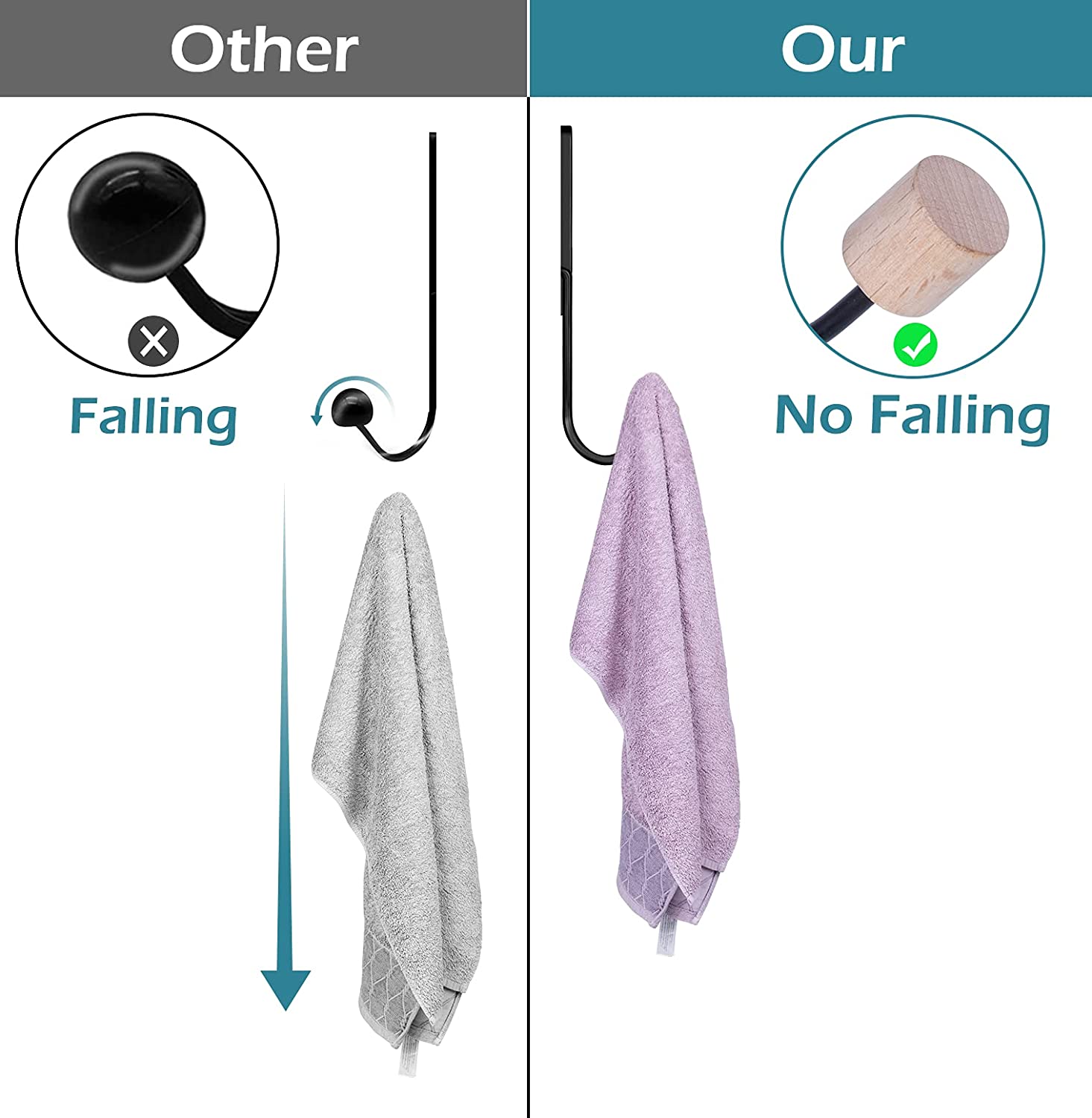 4 Packs Metal Over The Door Hooks