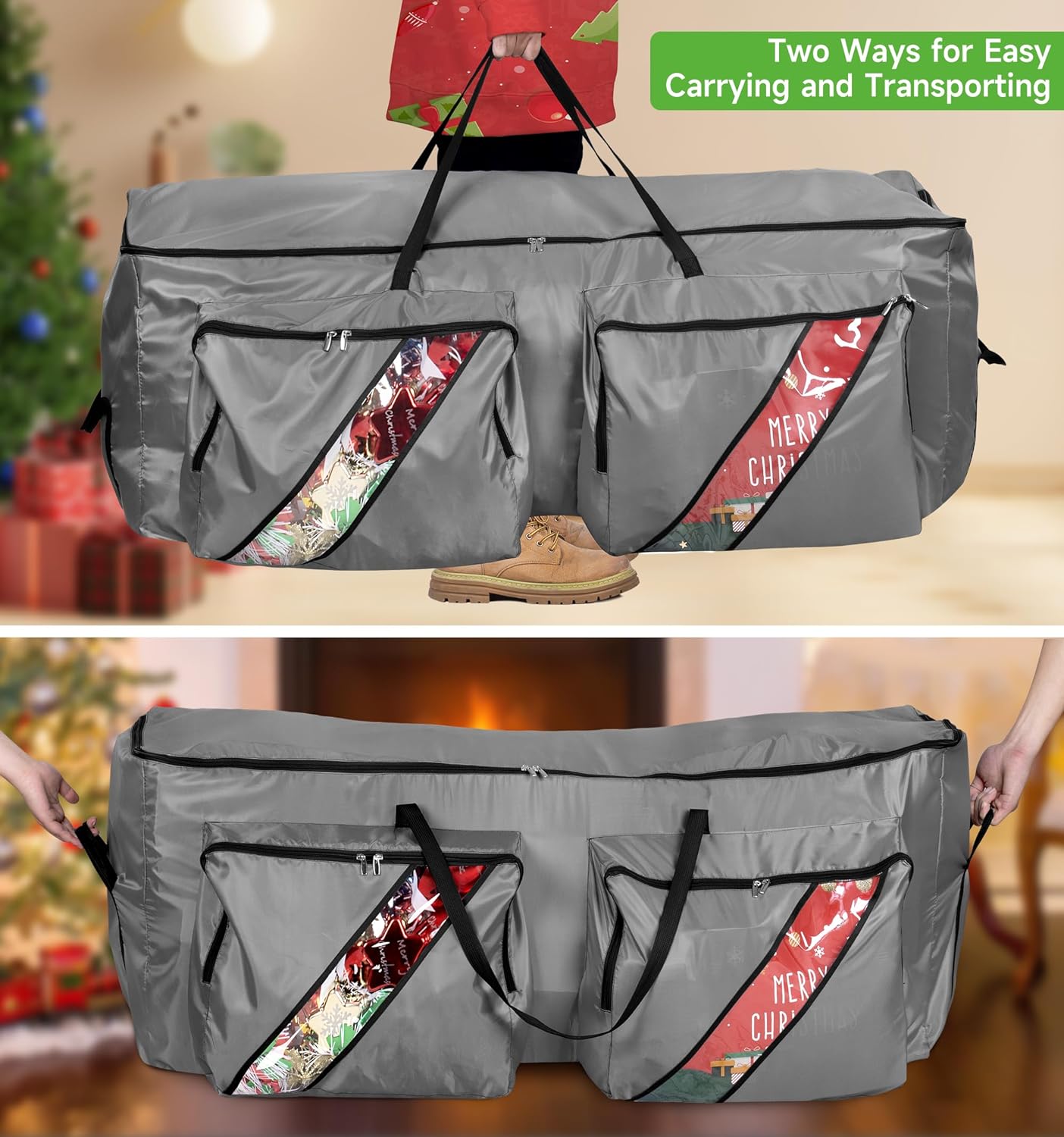 KIMBORA Christmas Tree Storage Bag Grey