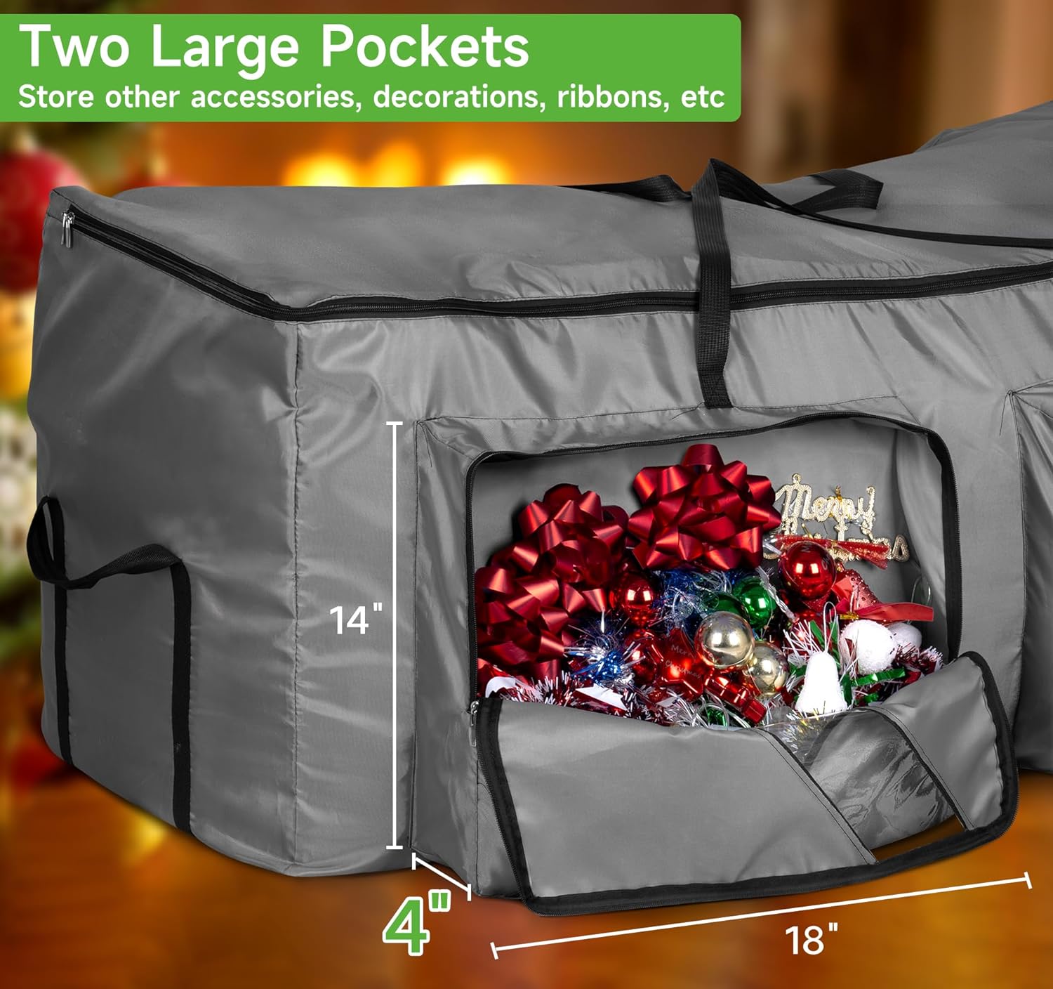 KIMBORA Christmas Tree Storage Bag Grey