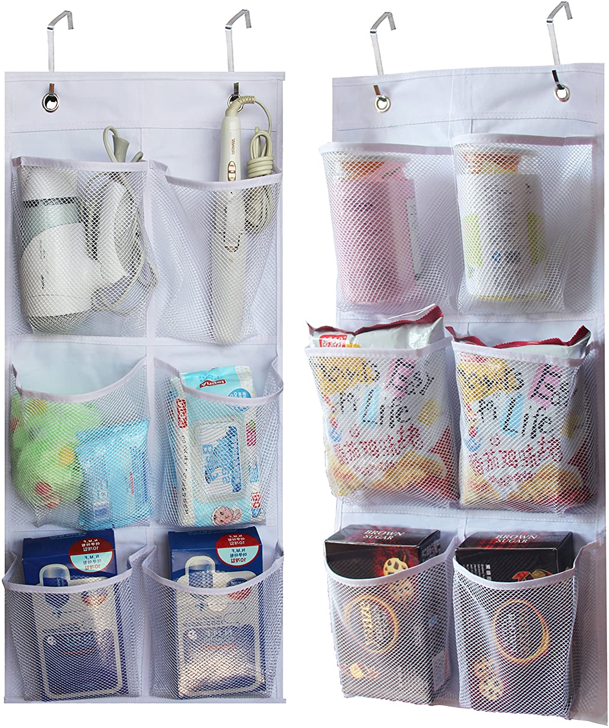 6 Mesh Pockets Closet Door Hanging Shoe Rack