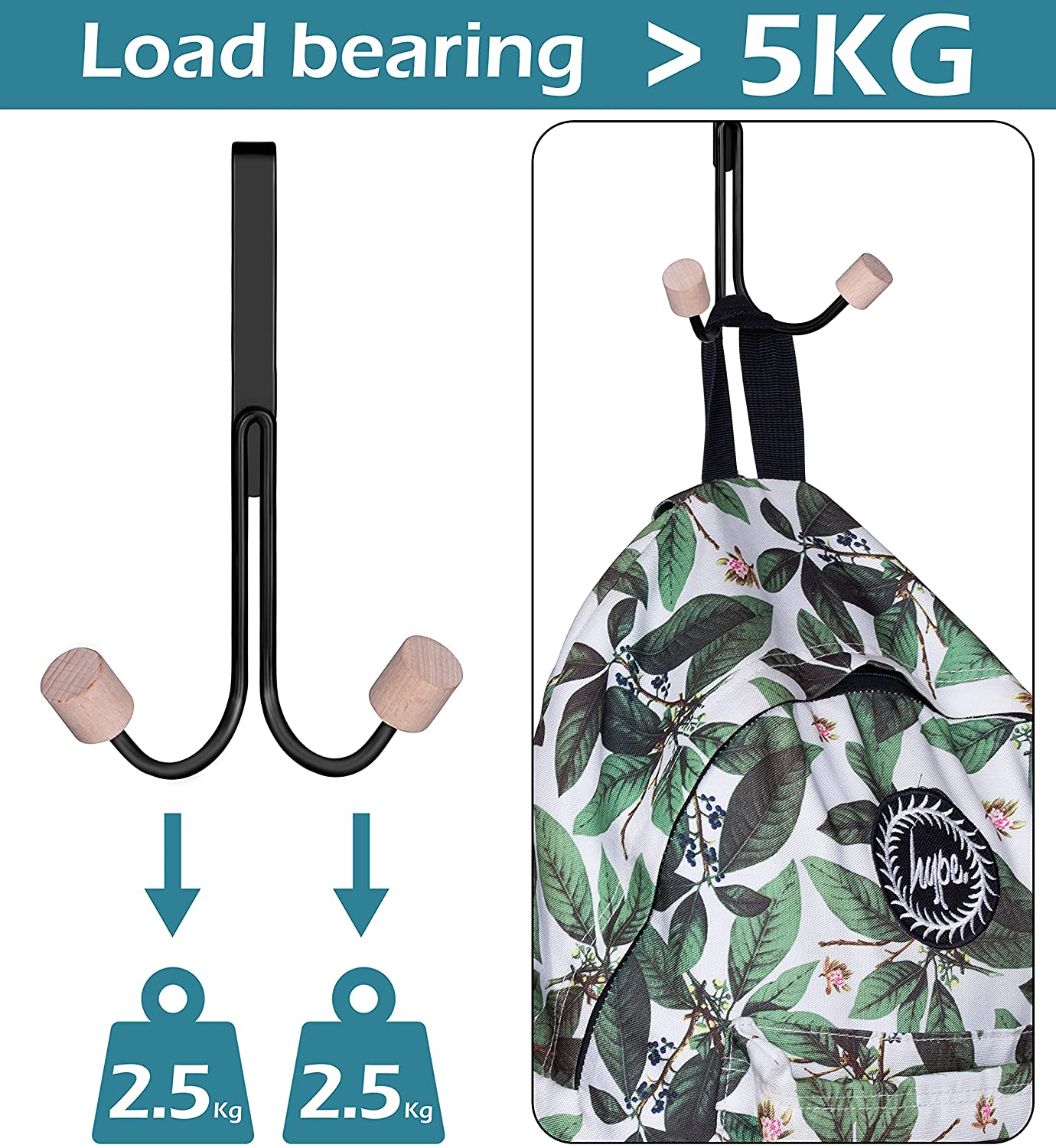 4 Packs Metal Over The Door Hooks