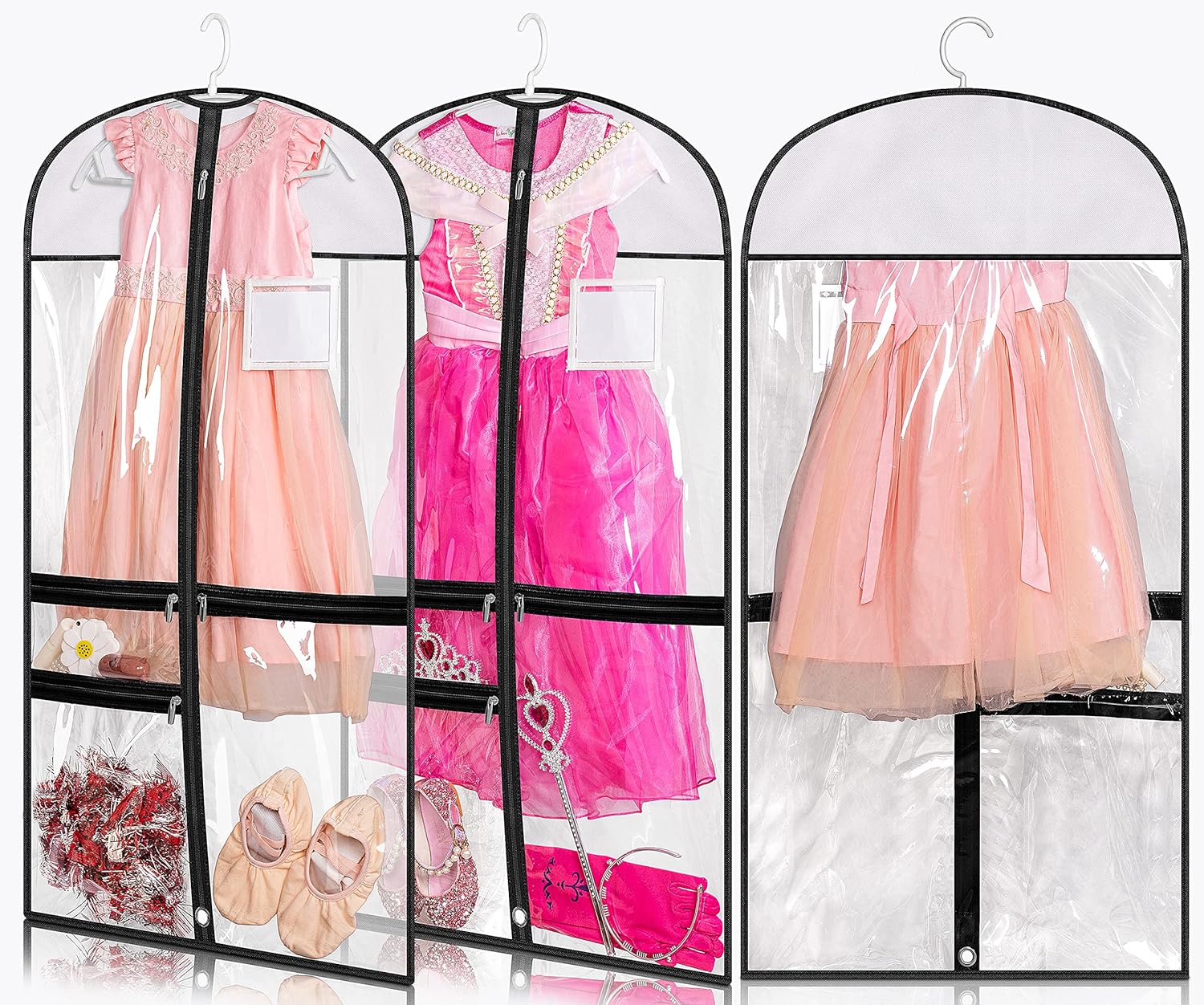 KIMBORA Clear Dance Costume Garment Bag(3 Packs)