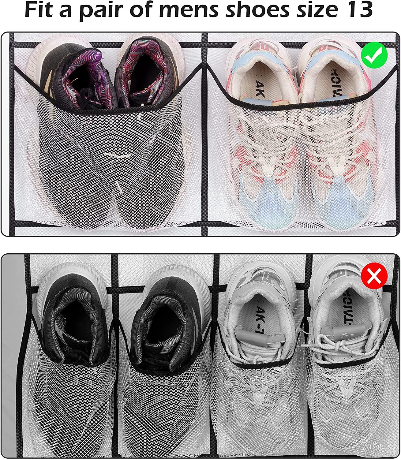 12 Mesh Pockets Hanging Shoe Organizer